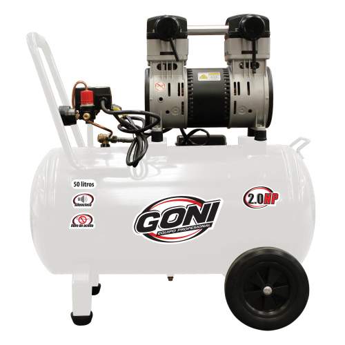 Compresor silencioso de 2 HP y 56 lt libre de aceite