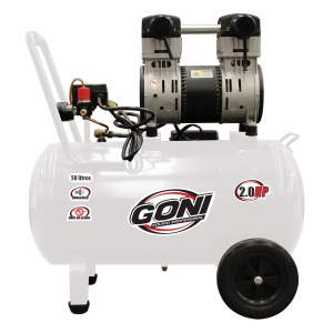 Compresor silencioso de 2 HP y 56 lt libre de aceite